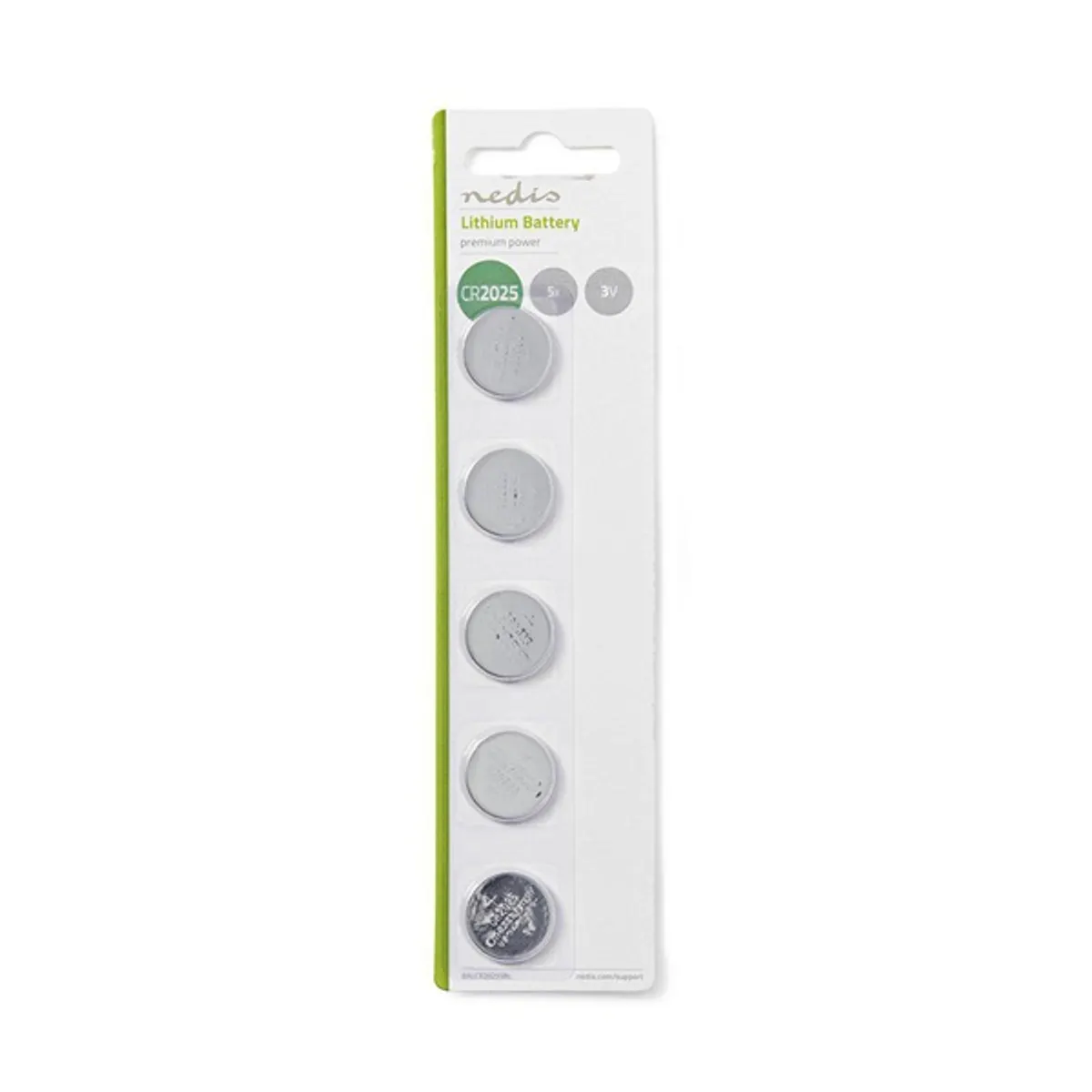 Nedis BALCR20255BL CR2025 3V lítium gombcella 5db csomag #1