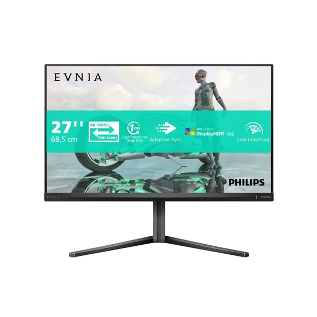 Phi Mon 27M2N3800A/00 27" ips uhd 3840x2160 1ms 320 hz hdr hdmi dp dönthető forgatható fali 100x100 állítható magasság 450 nit #1