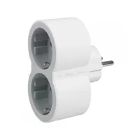 LEGRAND 694516 T-elosztó kettős 2P-F, biztonsági zsaluval, 16 A, fehér-szürke