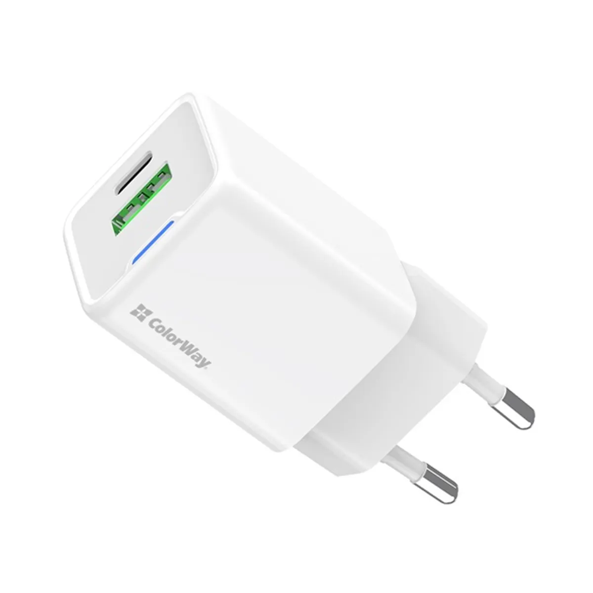 COLORWAY CW-CHS053PD-WT GaN Mini AC töltő 30W PD PPS USB-C és USB-A fehér #4