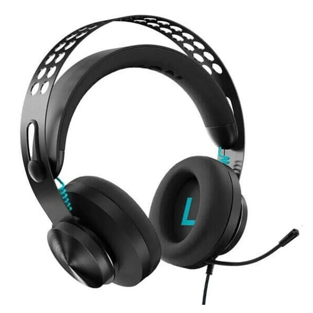 LENOVO-IDEA GXD0T69864 fejhallgató mikrofonos sztereo USB és 3,5 mm vezetékes fekete-szürke #2