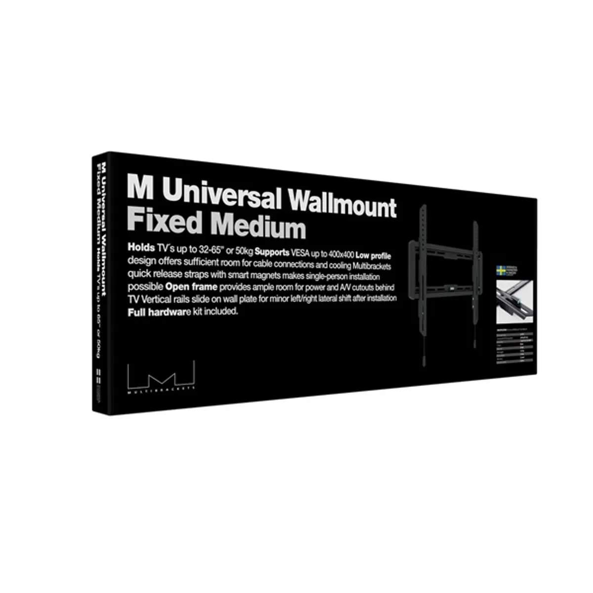 MULTIBRACKETS 7350073731008 M univerzális fix fali konzol fekete 32-65" 400x400 mm 50 kg #7