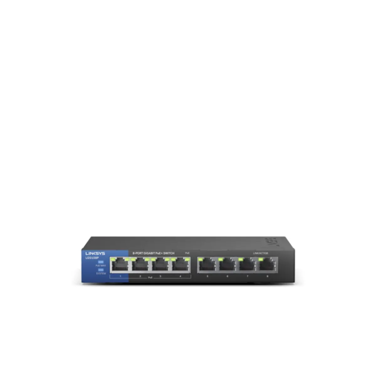 LINKSYS LGS108P-EU LGS108P 8-port PoE 4 PoE Plus portok 50 W Gigabit asztali #3