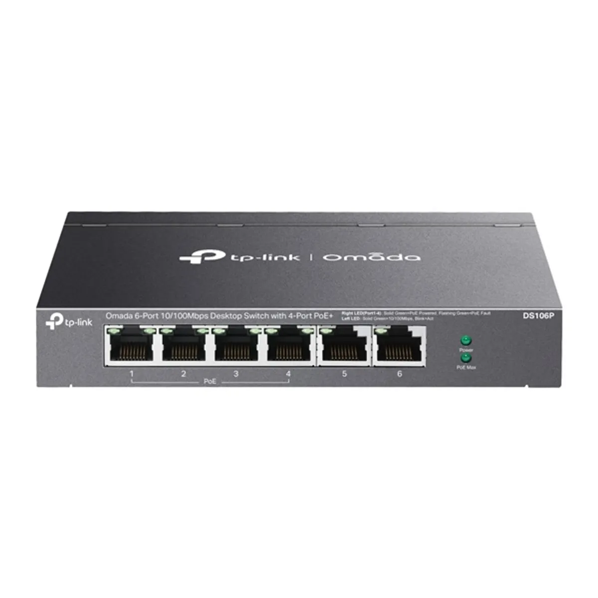 TP-Link DS106P Omada 6 portos 10 100 Mbps 4 PoE portok #1