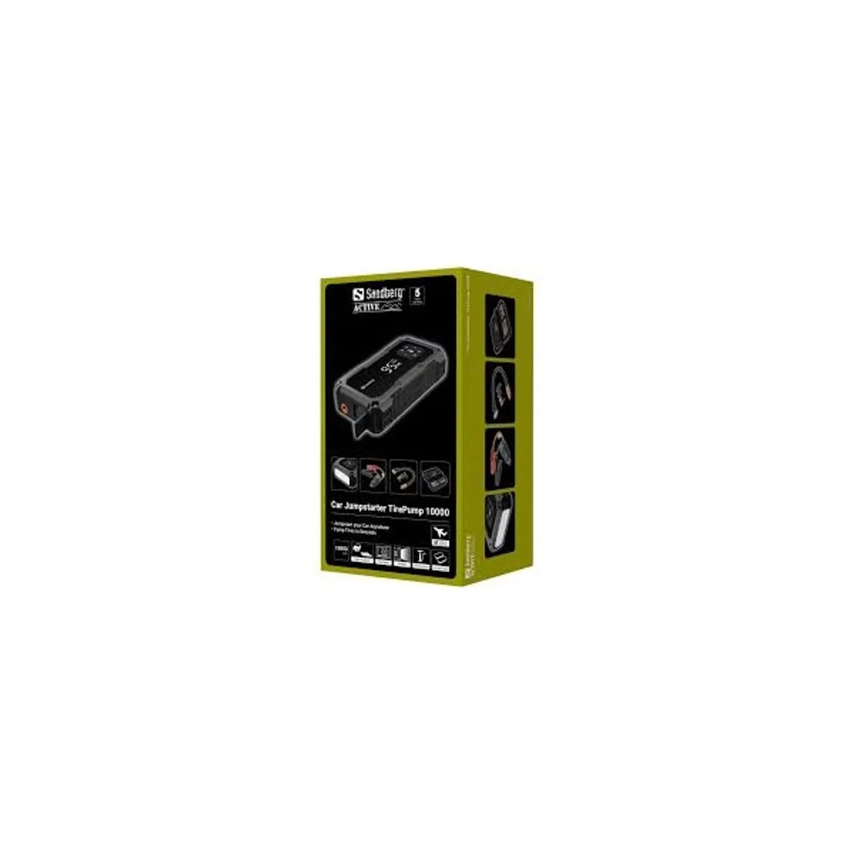 Sandberg 421-21 Autóindító és keréknyomás pumpa 10000 mAh 150 PSI LED lámpa USB-C bemenet 5V-2A, 9V-2A, 12V-1.5A #3