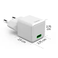 Hama 00201980 USB-C töltő 20W PD QC fehér kompakt 100-240V #3