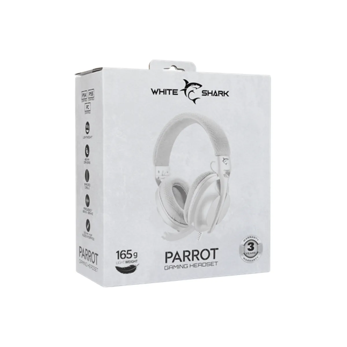 Whiteshark WS GH-2440W-G fejhallgató 3,5 mm jack 4 pól mikrofon stereo fehér vezetékes #10
