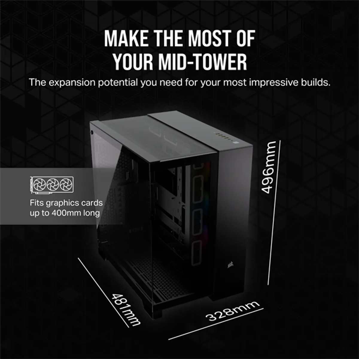 Corsair CC-9011269-WW 6500X RGB iCUE LINK edzett üveg fekete tápegység nélkül #9