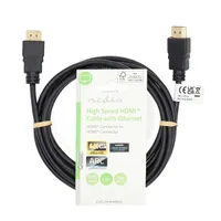 Nedis CVGL34060BK20 HDMI kábel 2 m 4K@60Hz arc 18 Gbps aranyozott csatlakozók #3