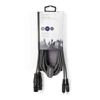 Nedis COTH15230GY30 XLR aljzat 2x RCA dugó szimmetrikus 3 m sötét szürke nikkelezett #3