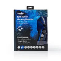 NEDIS GHST500BK Gaming fülhallgató térhatású USB 2,1 m hajlítható mikrofon fekete-kék #8