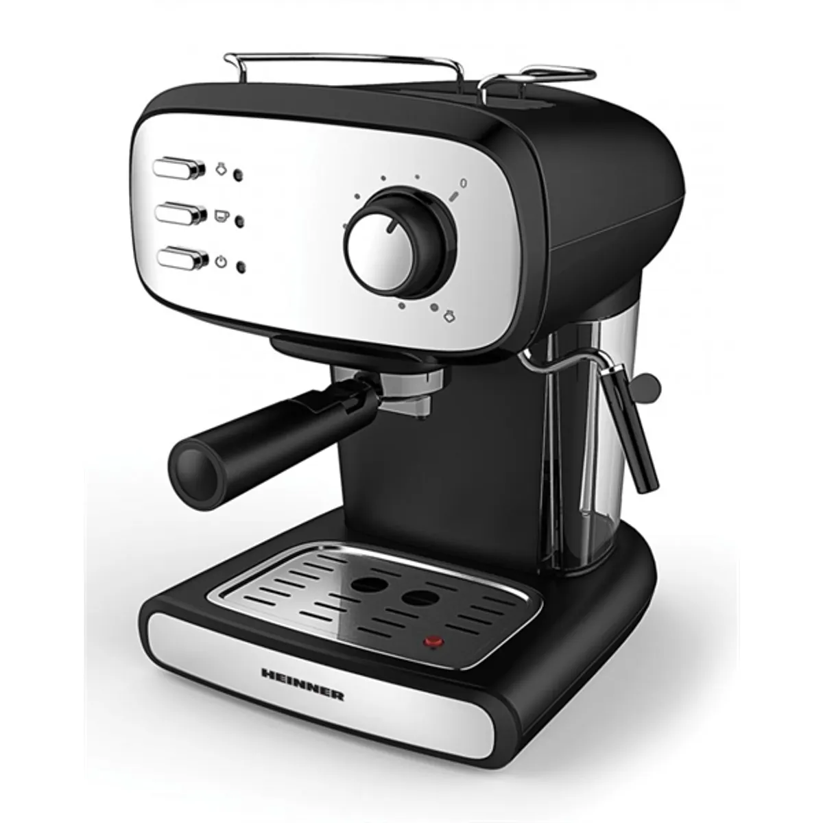 HEINNER HEM-1100BKX Eszpresszó kávéfőző fekete 850 W 1,2 L 15 bar őrölt kávéval is használható #1