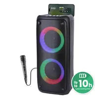 MEDIA-TECH MT3181 Funbox Bluetooth hangszóró karaoke 2x 4" hangszóró RGB megvilágítás Bluetooth 5.0 10 óra üzemidő