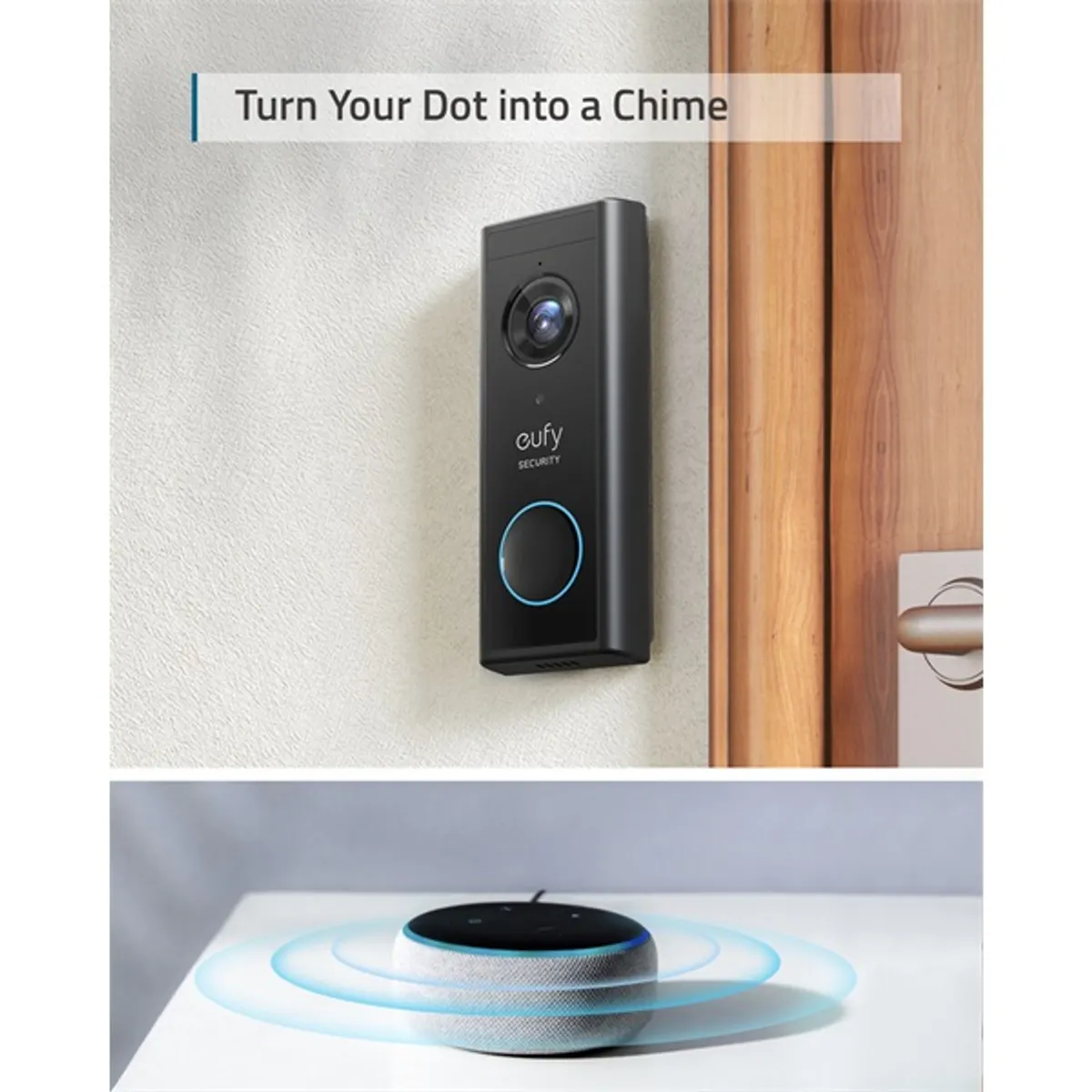 ANKER T82101W1 Eufy Video Doorbell 2K WiFi kültéri ember felismerés, 2K felbontás, kétirányú hang, AES-256 #5
