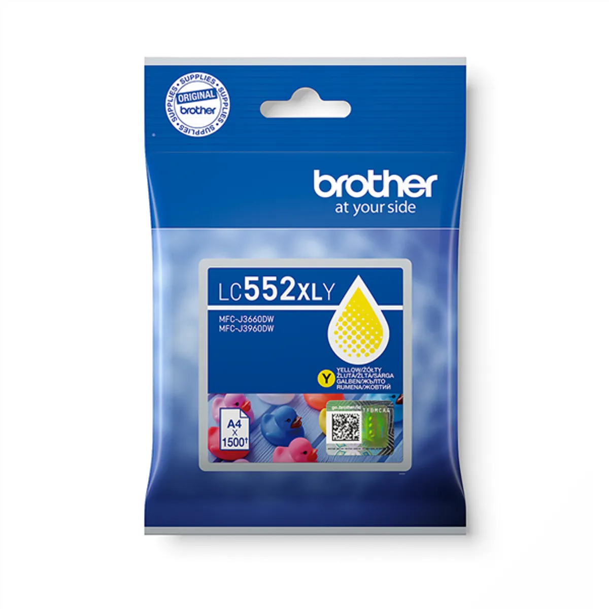 Brother LC552XLY Tintapatron sárga pigment alapú tinta 1500 oldal kompatibilis MFC-J3660DW, MFC-J3960DW #1