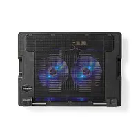 NEDIS NBCR200BK notebookhűtő állvánnyal 2x140mm ventilátor 18" led usb hub #6