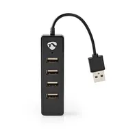 Nedis UHUBU2420BK 4 portos Usb 2.0 hub plug and play