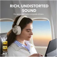 ANKER A3062G21 Soundcore Space One Pro összecsukható vezeték nélküli aktív zajszűrő krémszínű fejhallgató #4