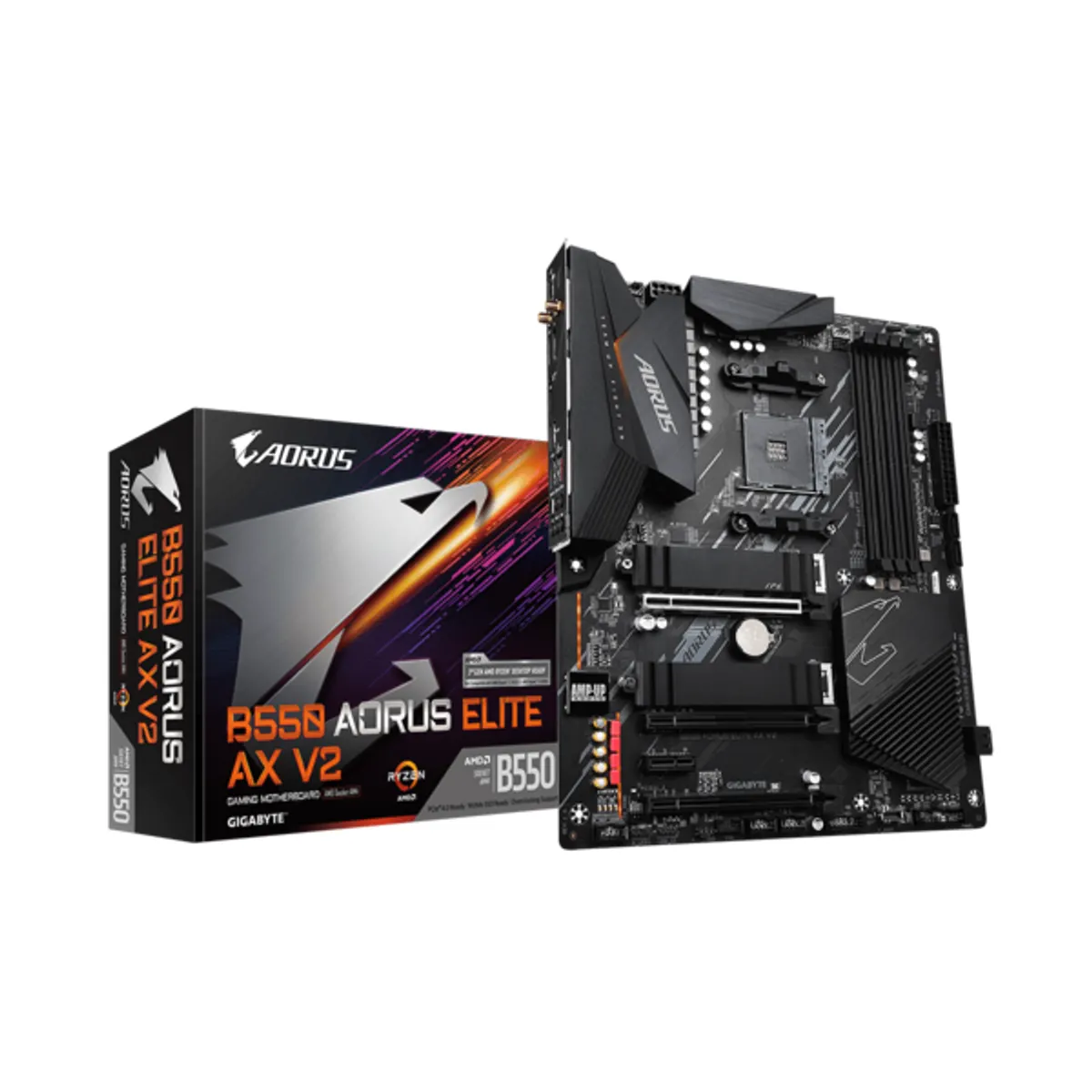 GIGABYTE B550 AORUS ELITE AX V2 AORUS Elite AX V2 AM4 ATX 2.5GbE Wi-Fi 6 AX200 2x M.2 PCIe 4.0 x16 #1