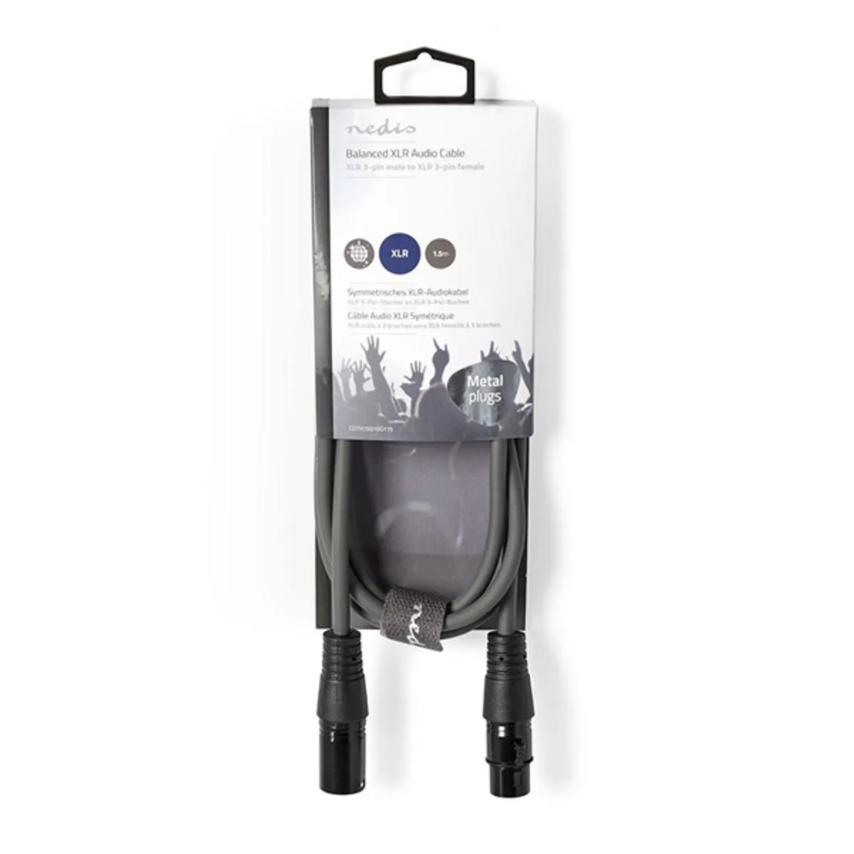 Nedis COTH15010GY15 XLR szimmetrikus audio kábel 1,5 m sötét szürke #1