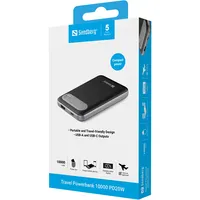 SANDBERG 421-16 Hordozható akkumulátor PD20W 10000 mAh LCD #2