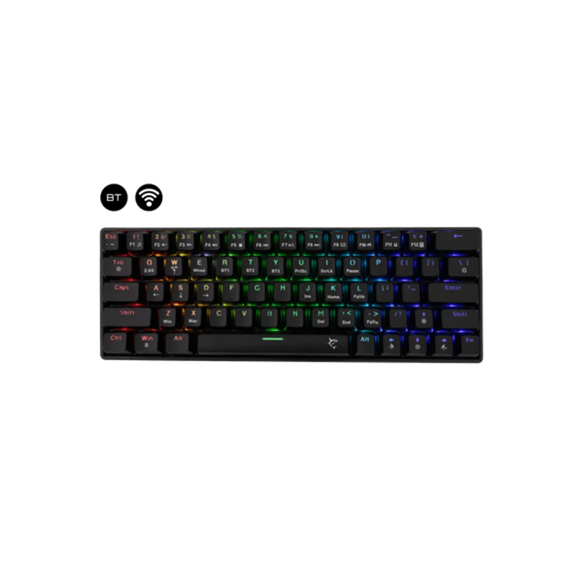 Whiteshark WS GK-003111B/R-US GK-003111B/R-US vezeték nélküli US kiosztás billentyűzet #1