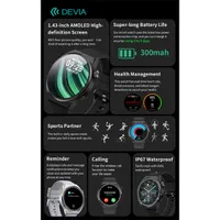 Devia ST111455 Pro1V2 ezüst 1.43" amoled okosóra #5