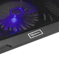SBOX CP-19 Notebook hűtőpad 15,6" 1x140 mm ventilátor USB hub állítható dőlésszög fekete #3