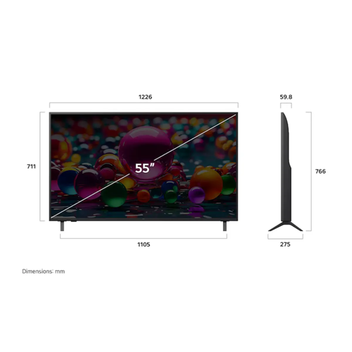 LG TV 55UA75003LA.AEU UA7500 sorozat 55" smart tv, 3x HDMI, 60 Hz, VESA 300x200, Ethernet port 1 #4