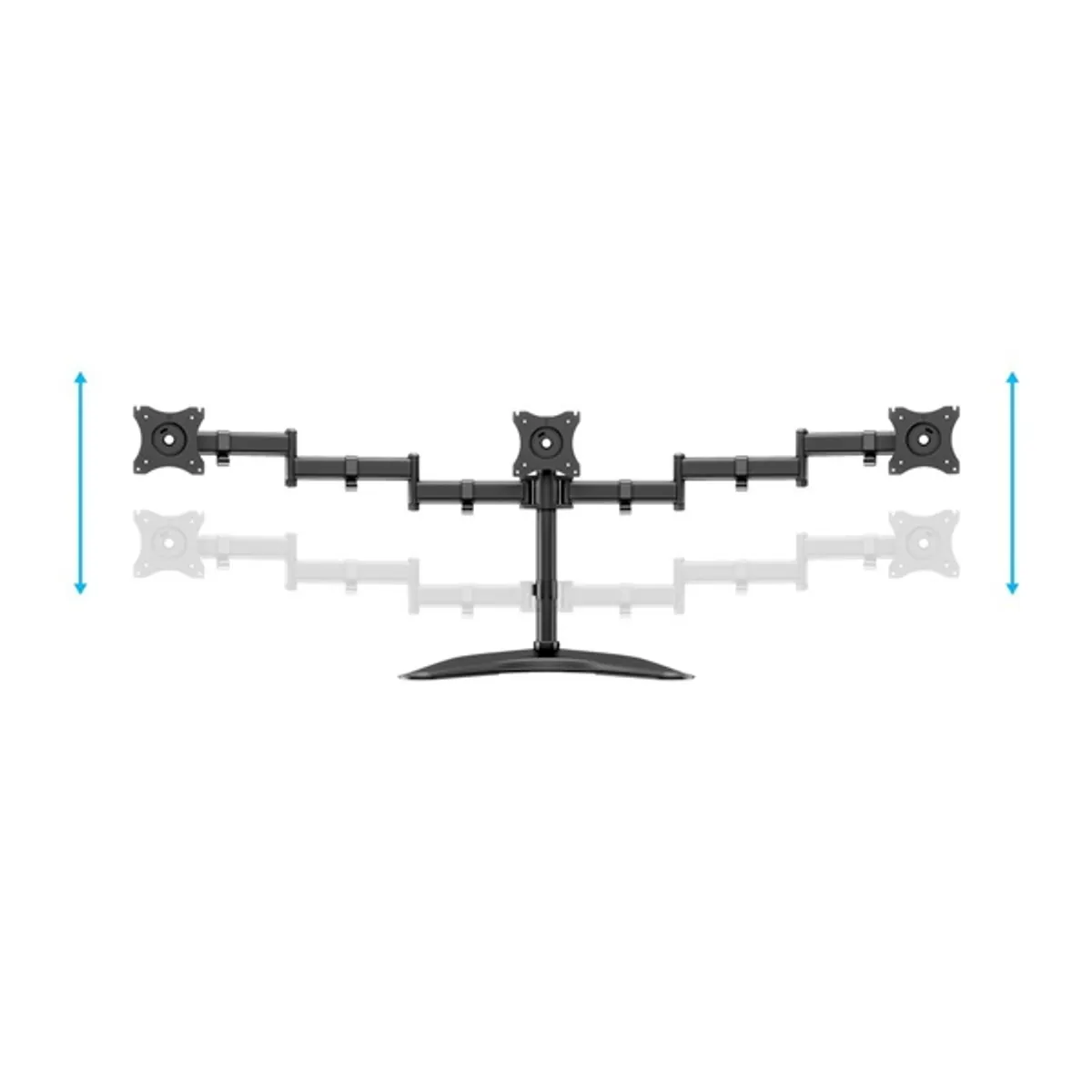 MULTIBRACKETS 7350073733392 M Deskstand Basic Triple 15-27" 3 képernyős asztali tartó fekete #7