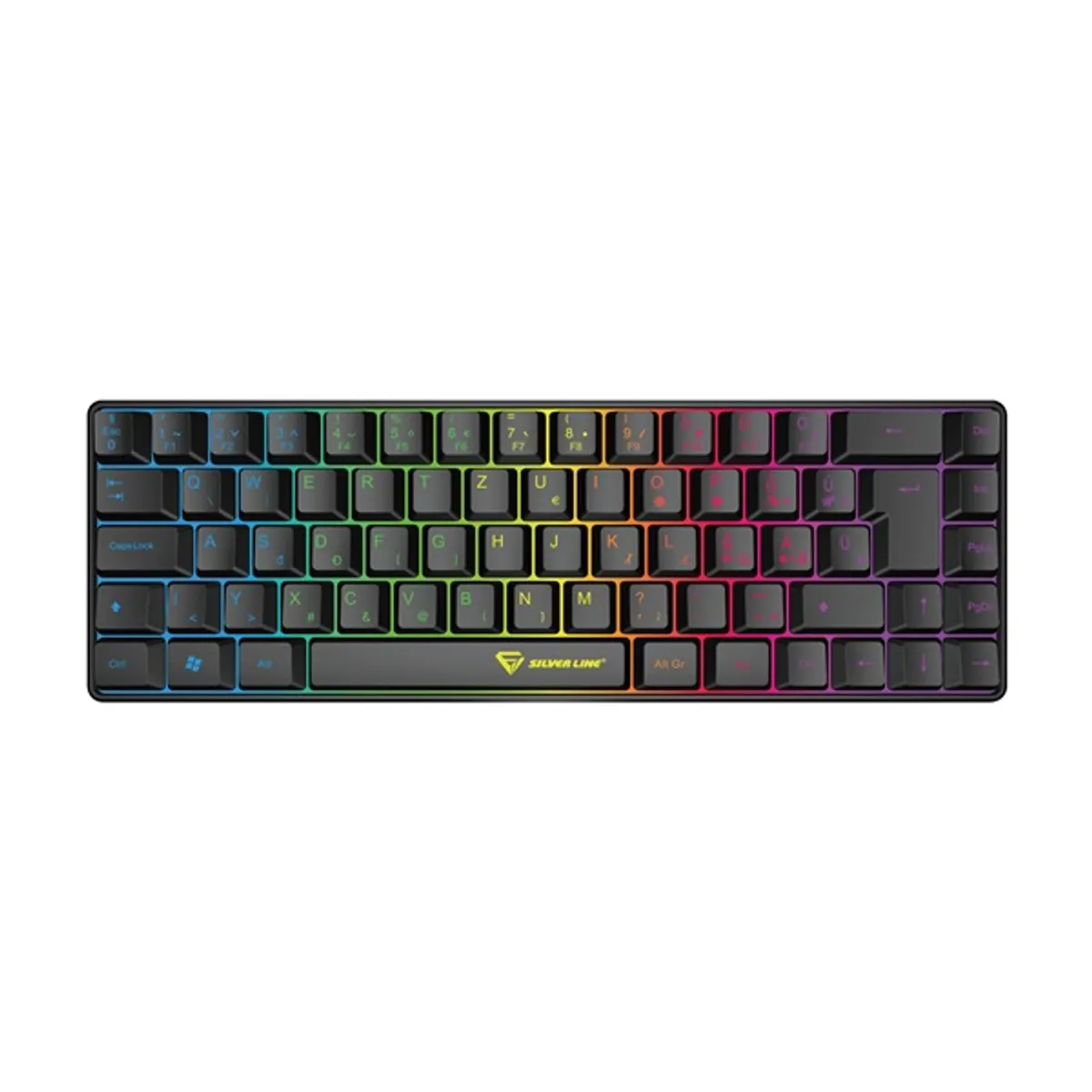 SILVERLINE KB68 billentyűzet USB HU Vezetékes háttérvilágításos #1