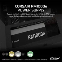 Corsair CP-9020297-EU RM1000e 1000W ATX 3.1 PCIe 5.1 teljesen moduláris Cybenetics Gold #2