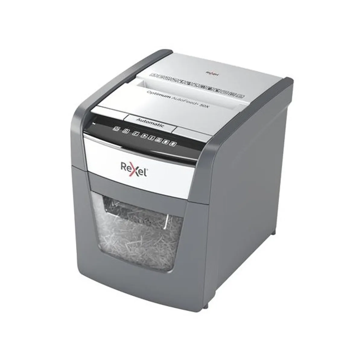 Rexel 2020050XEU Optimum AutoFeed+ 50X konfetti iratmegsemmisítő 50 lap automata adagolás, 4x28mm, P-4, 20L, 55dBA #2