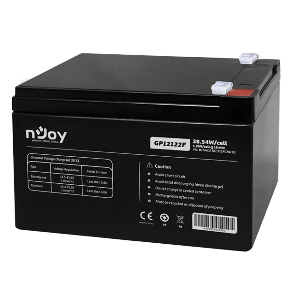 NJOY BTVACATBDTE2FCW01B Tápegység 12 VA #1