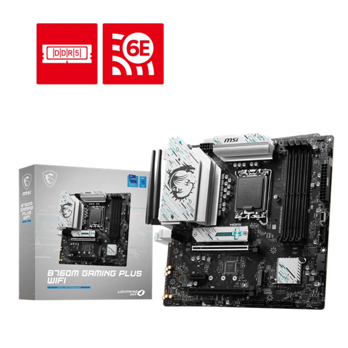 MSI PCC B760M GAMING PLUS WIFI DDR5 5600MHz 4x DIMM M.2 ATX HDMI DisplayPort 2,5Gb LAN RAID #1