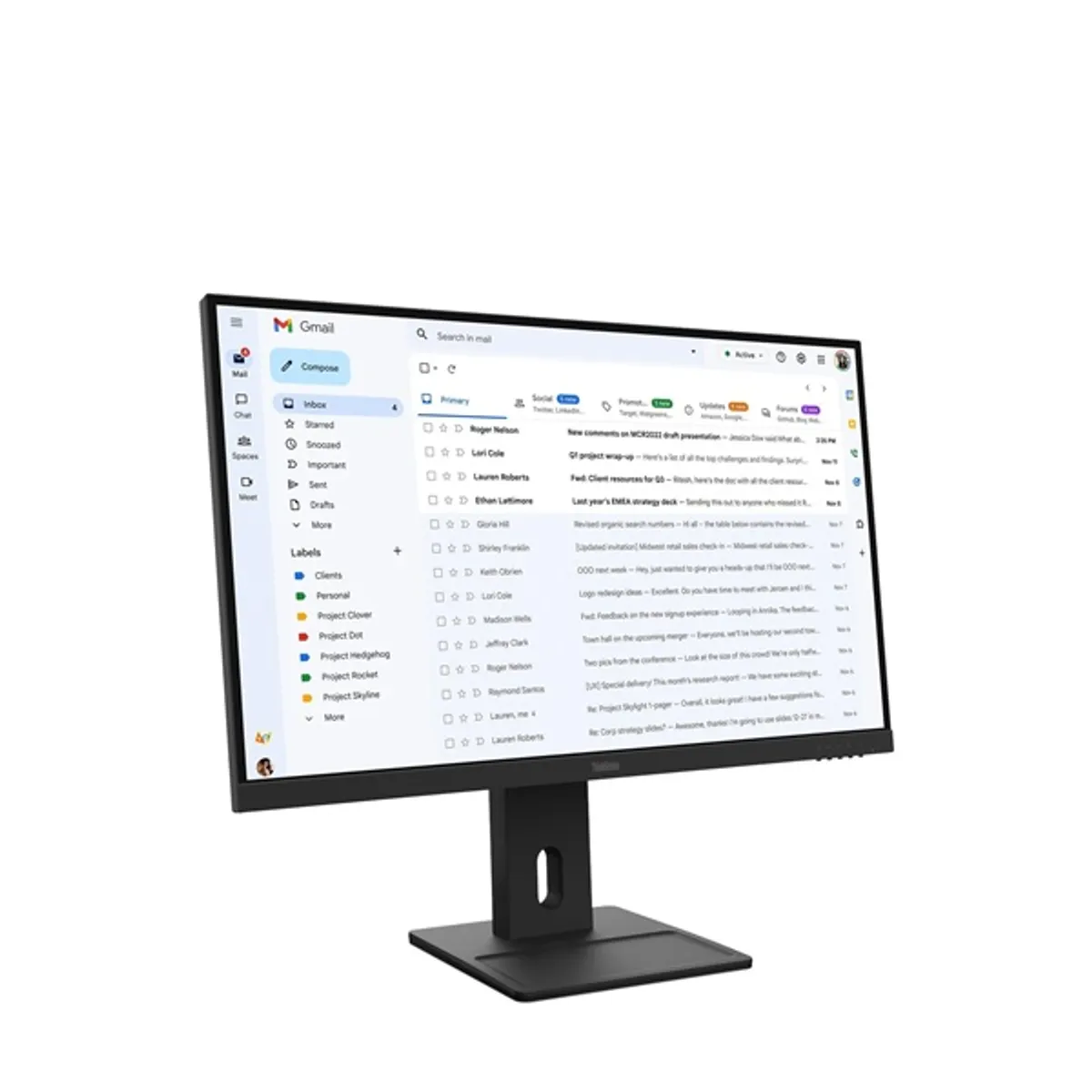 LENOVO-COM 64BCMAT4EU monitor 27" IPS 1080p 100 Hz 4 ms 300 lumen 1x HDMI 1.4 1x DP 1.2 1x VGA VESA 100x100 állítható magasság dönthető forgatható pivot beépített tápegység hangszóró #2