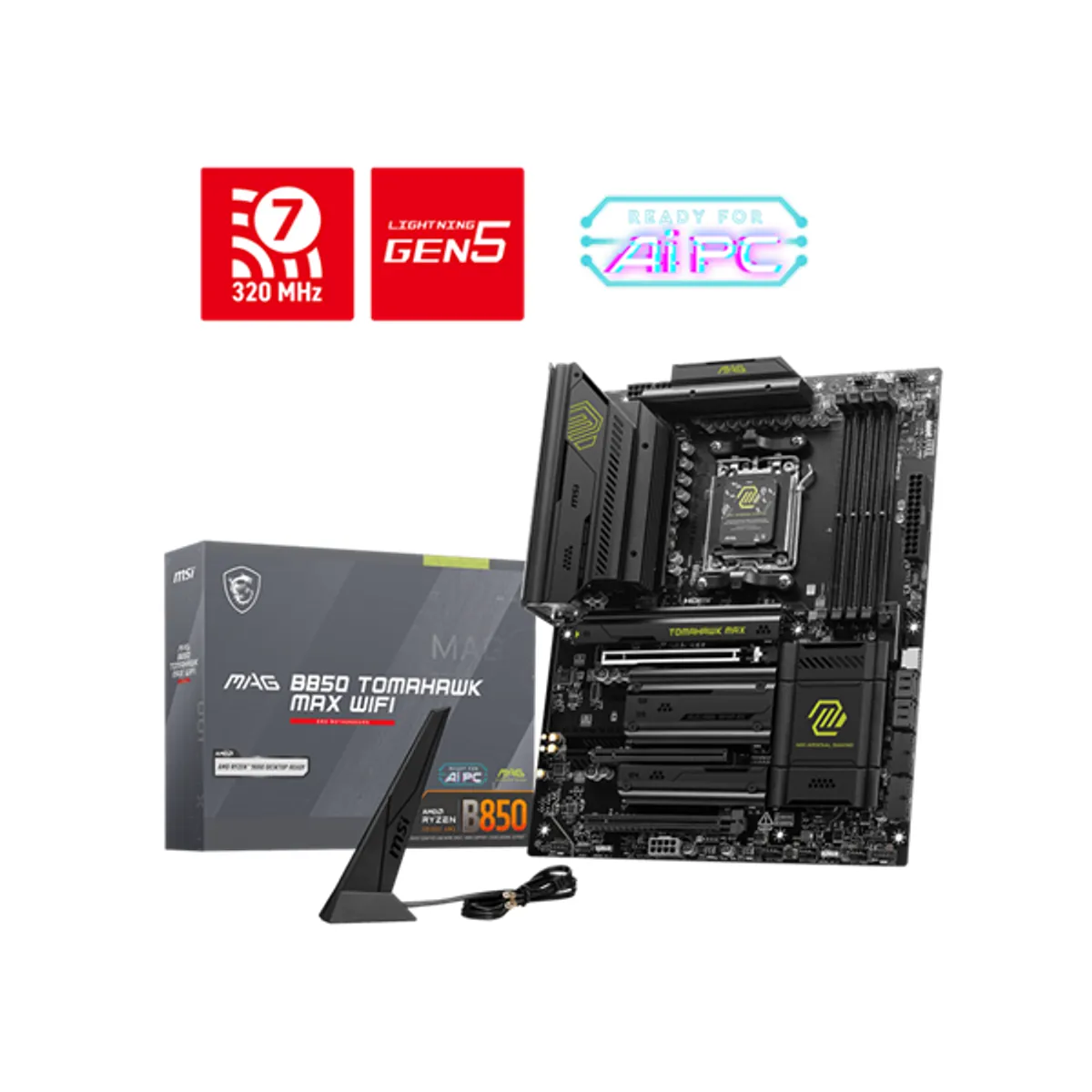 MSI PCC MAG B850 TOMAHAWK MAX WIFI AMD AM5 ATX DDR5 256GB 4x DIMM M.2 HDMI WiFi #1