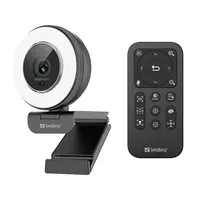 SANDBERG 134-39 Streamer USB Webkamera Pro Elite USB 2.0 autófókusz gyűrűfény beépített mikrofon 5x zoom ePTZ 76 fok