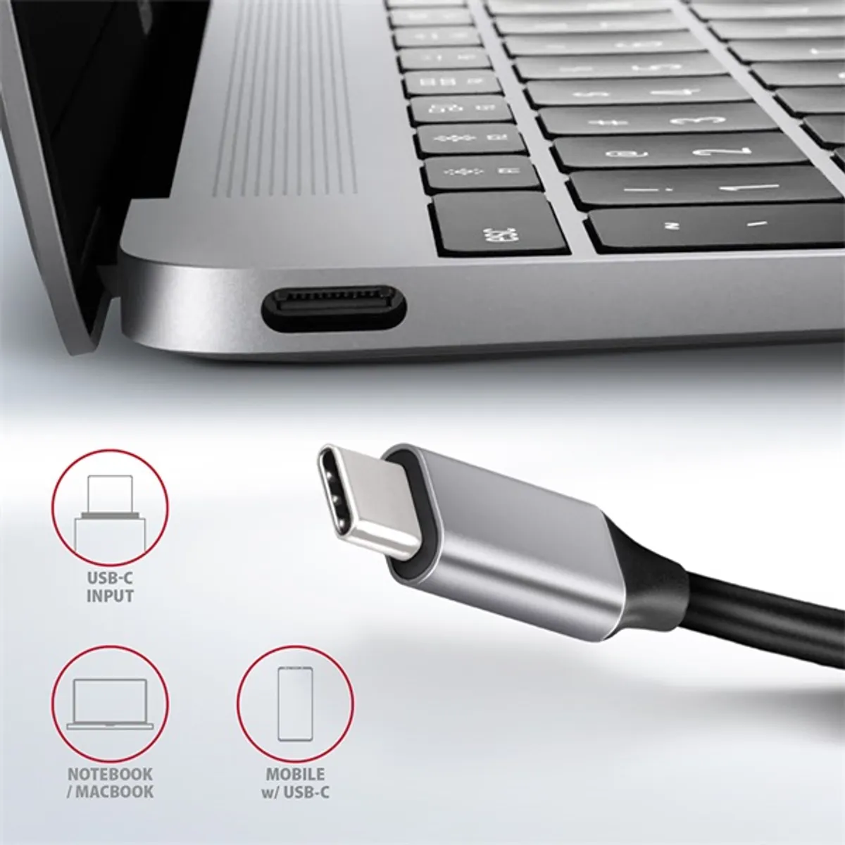 AXAGON HMC-6GL 6 az 1-ben USB-C dokkoló 3x USB 3.2 Gen1 HDMI 4K30 RJ-45 Gigabit PD #7