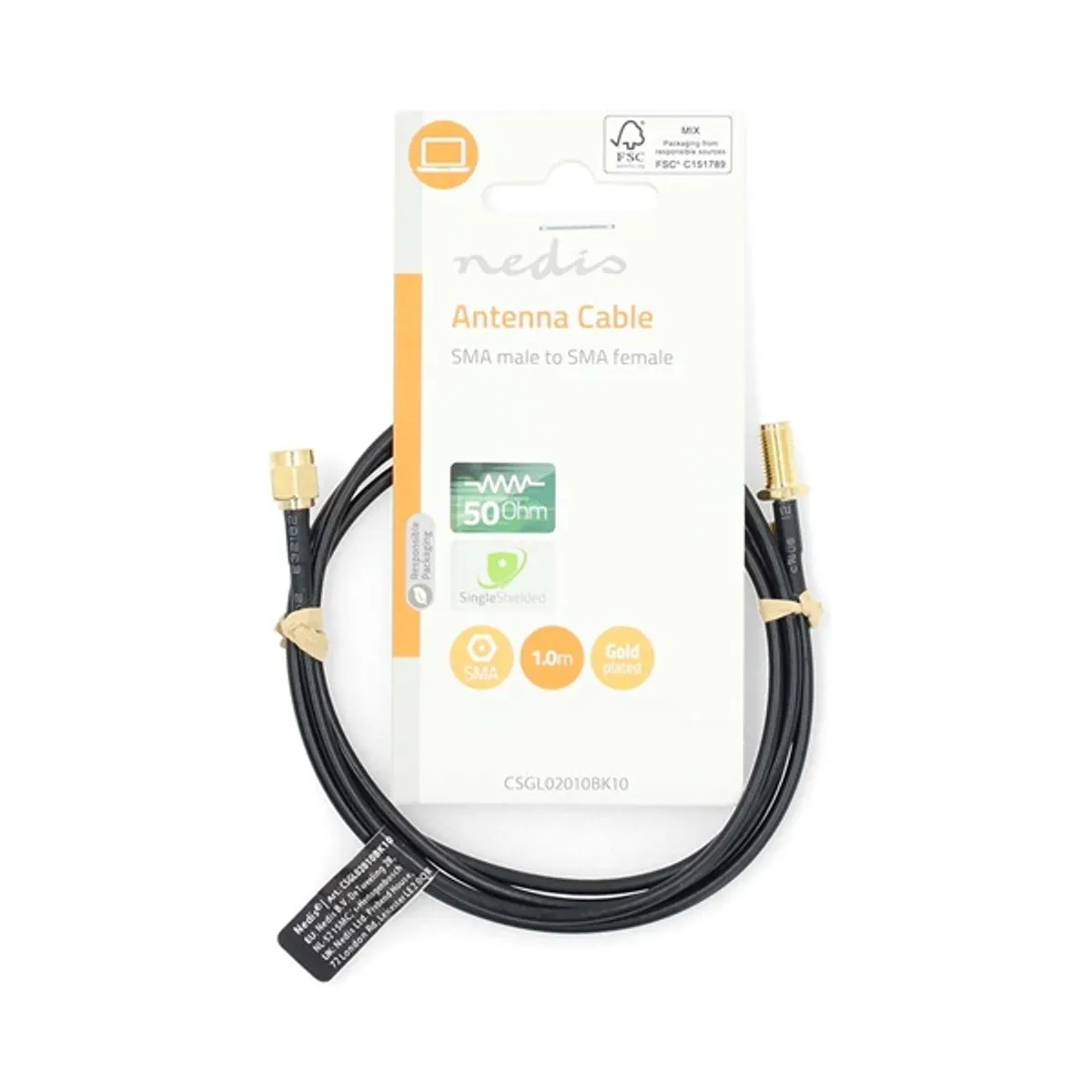 NEDIS CSGL02010BK10 SMA kábel 50 Ohm 1 m #3