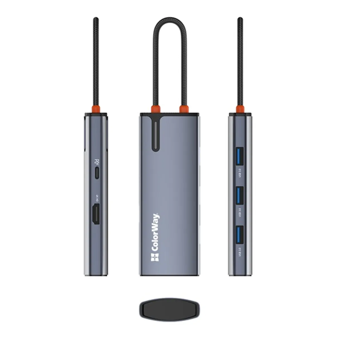 COLORWAY CW-HUB01 ötportos USB-C hub PD 100W 3x USB-A 3.0 HDMI 4K #2