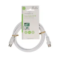 NEDIS CSGL40000WT15 koaxiális kábel 75 Ohm 4x árnyékolt 120 dB ferriteszűrővel nikkelezett érintkezők öntött dugók #3