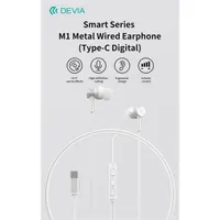 Devia ST108776 Smart Series M1 Metal In-Ear Type-C fülhallgató mikrofonos vezérlőgombos fekete #2