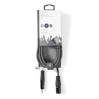 Nedis COTH15300GY30 XLR 3 tűs dugasz nikkelezett 3,5 mm szimmetrikus audió kábel 3 m sötét szürke #3