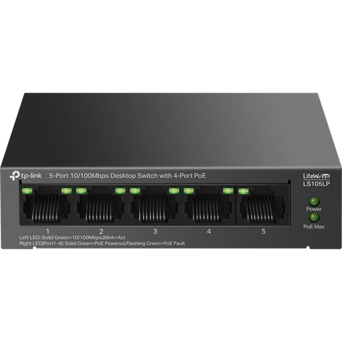TP-LINK LS105LP 5-portos asztali switch 4 PoE portok 10 100 Mbps 802.3af #1