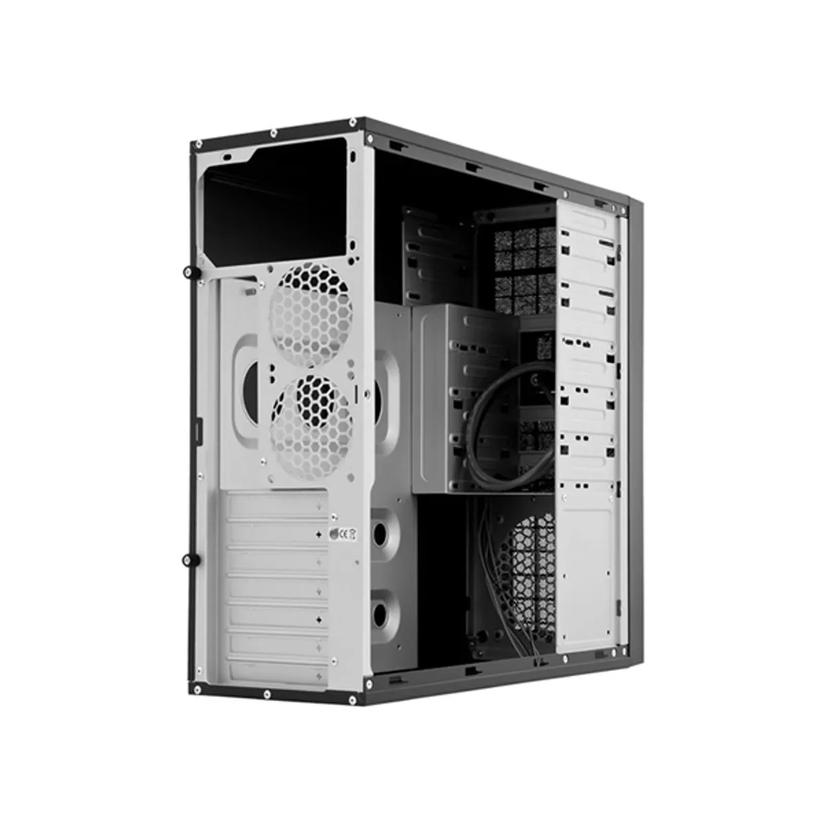 CHIEFTEC HQ-01B-OP Elox ATX mATX ITX 2x5,25 külső 1x3,5 külső 3x3,5 belső USB 3.0 elől táp nélküli fekete #4