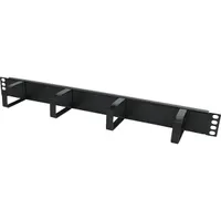 EXCEL 100-582 Gyűrűs panel 1U fekete 4 fém gyűrűvel #1