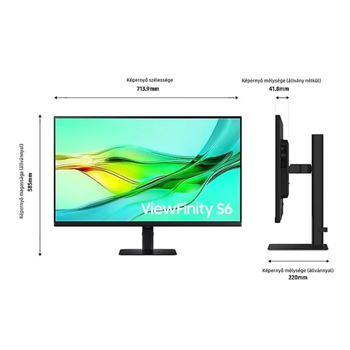 SMG MON LS32D600UAUXEN Samsung 32" IPS 100 Hz 5 ms HDR USB-C HDMI DP LAN fekete #5