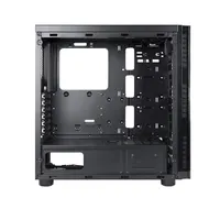Chieftec AL-02B-TG-OP Hawk fekete edzett üveg oldalpanel alumínium előlap 1x5.25" külső 2x3.5" és 2x2.5" belső ATX mini ITX mATX #4