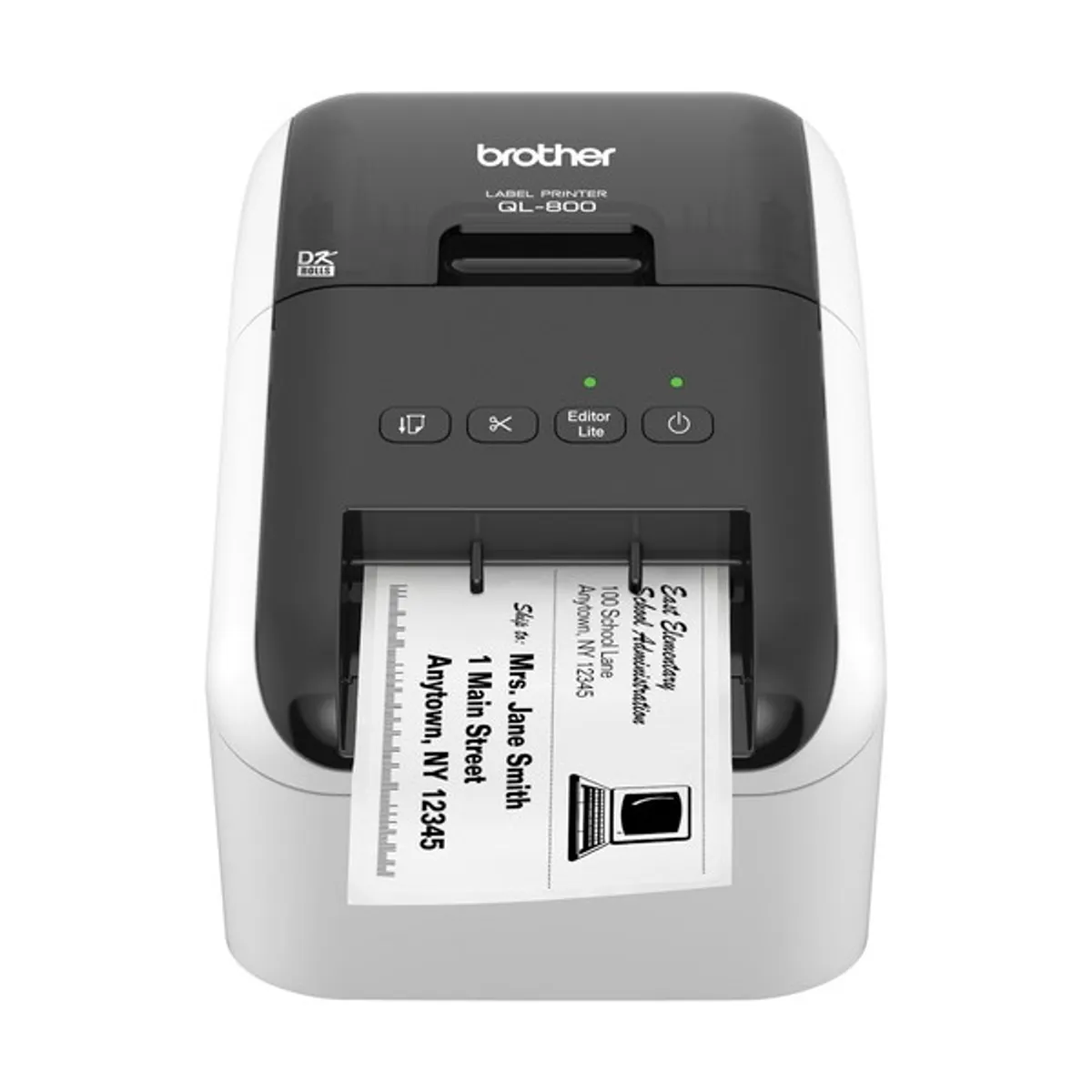 Brother QL800YJ1 QL-800 címkenyomtató 62 mm max szélesség, direkt hőnyomtatás, 300 dpi, 2 szín fekete és piros, USB 2.0 #3